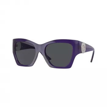 Versace VE4452-541987 occhiali da sole donna, montatura Cat-Eye nera, lenti grigie, 55/19/135 mm