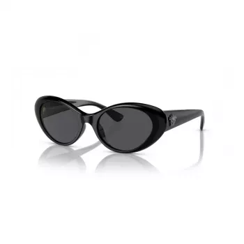 Versace VE4455U GB1/87 occhiali da sole donna Cat-Eye, montatura nera, lenti grigie, 53-19-140 mm