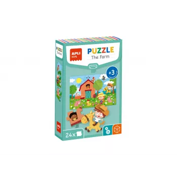 AGIPA puzzle didattico La fattoria, 24 pezzi, scatola in cartone, 152 mm lunghezza 18746