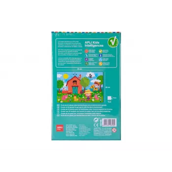 AGIPA puzzle didattico La fattoria, 24 pezzi, scatola in cartone, 152 mm lunghezza 18746