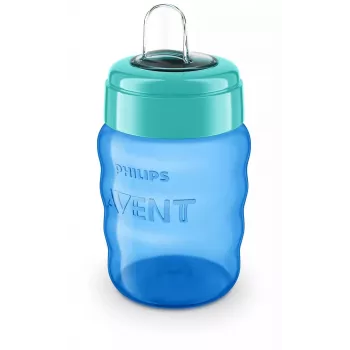 Philips AVENT Easy Sip bicchiere con beccuccio per bambini, 9M+, 260 ml, beccuccio in silicone, blu