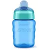 Philips AVENT Easy Sip bicchiere con beccuccio per bambini, 9M+, 260 ml, beccuccio in silicone, blu