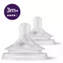 Philips Avent Natural Response tettarella per biberon, flusso di latte veloce, 3m+, confezione da 2, silicone, trasparente