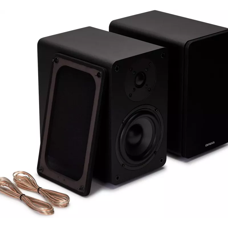 Diffusori da scaffale attivi Hi-Fi 2.0 AIWA 2x70W RMS, nero