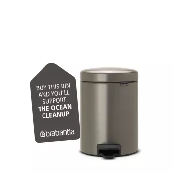 Pattumiera a pedale Brabantia NewIcon 5 litri, Platinum