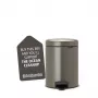 Pattumiera a pedale Brabantia NewIcon 5 litri, Platinum