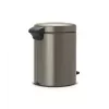 Pattumiera a pedale Brabantia NewIcon 5 litri, Platinum