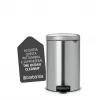 Pattumiera a pedale Brabantia NewIcon 20L, Matt Steel