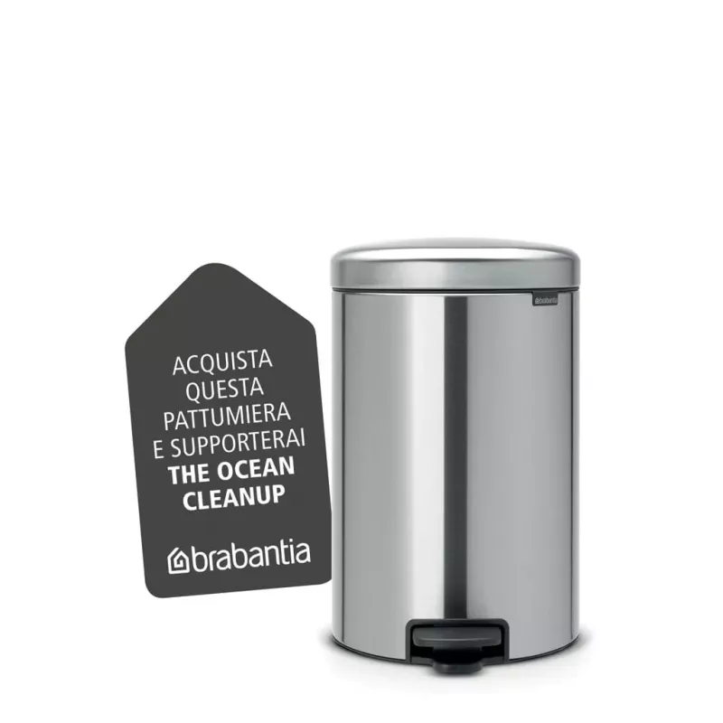 Pattumiera a pedale Brabantia NewIcon 20L, Matt Steel