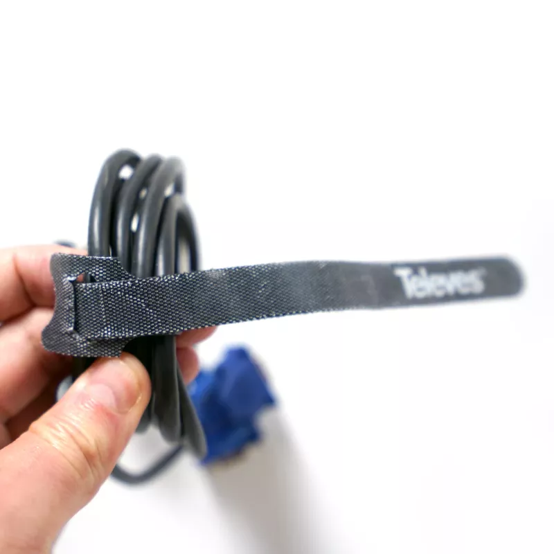 Fascette in velcro per cavi Televes KBL, confezione da 10, nero, 15 mm x 250 mm 200102