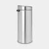 Pattumiera Brabantia Touch Bin 30L, Matt Steel