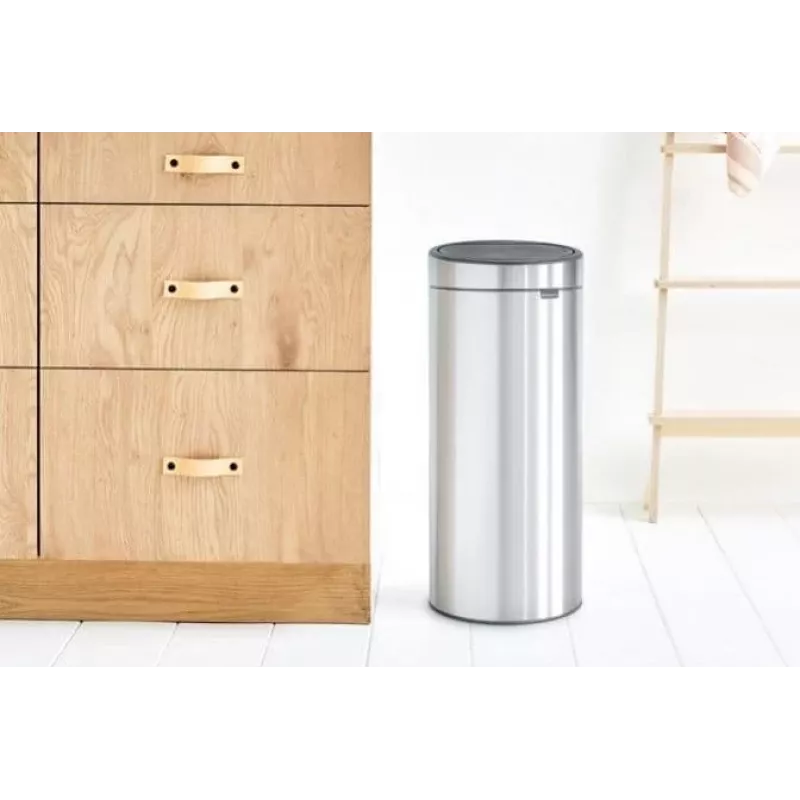 Pattumiera Brabantia Touch Bin 30L, Matt Steel