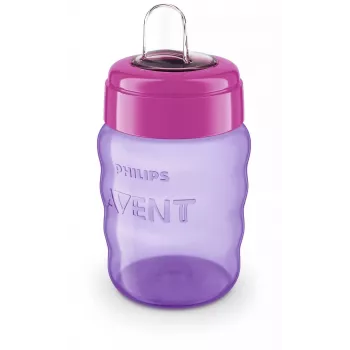 Bicchiere per imparare a bere Philips AVENT Easy Sip 9m+ 260ml beccuccio in silicone rosa