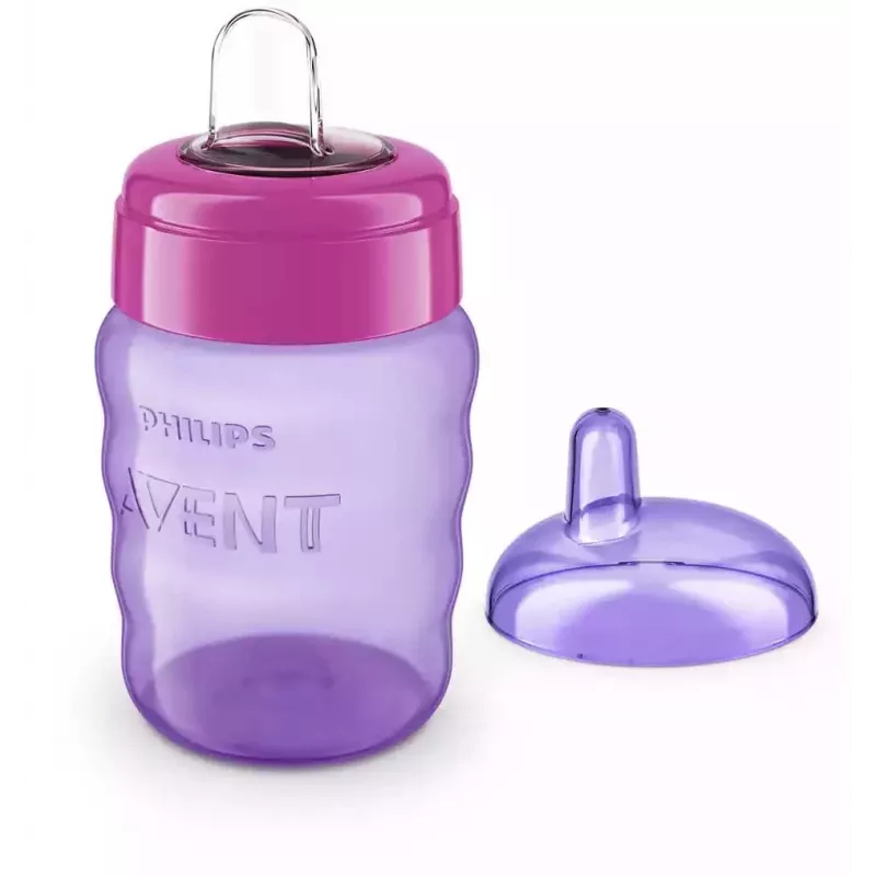 Bicchiere per imparare a bere Philips AVENT Easy Sip 9m+ 260ml beccuccio in silicone rosa