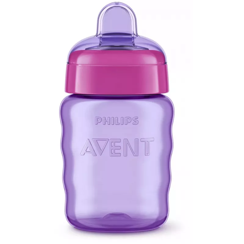 Bicchiere per imparare a bere Philips AVENT Easy Sip 9m+ 260ml beccuccio in silicone rosa