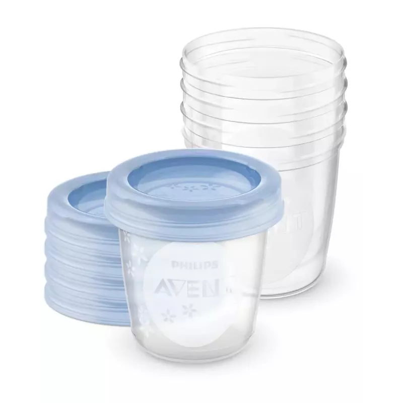 Contenitori per latte materno e alimenti per neonati Philips Avent 180 ml (confezione da 5) con coperchi