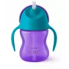 Bicchiere con cannuccia flessibile Philips Avent 200 ml, 9m+, viola