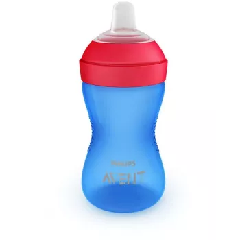 Bicchiere per imparare a bere Philips Avent My Grippy con beccuccio morbido 300ml, 9M+, blu