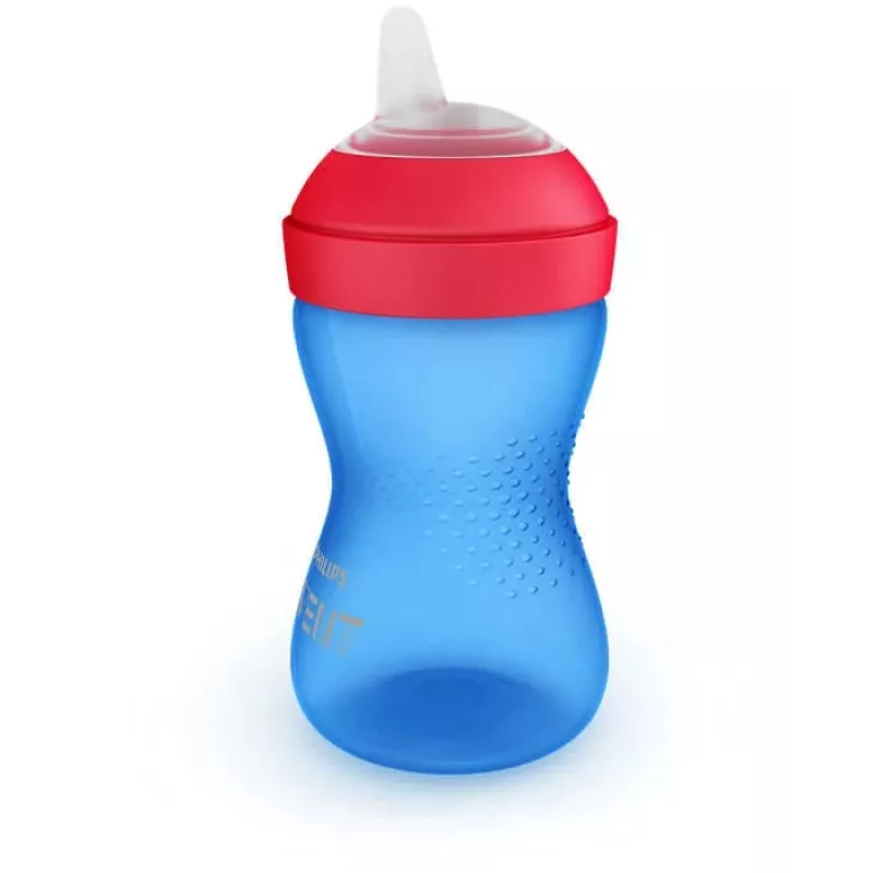 Bicchiere per imparare a bere Philips Avent My Grippy con beccuccio morbido 300ml, 9M+, blu