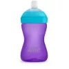 Bicchiere per imparare a bere Philips AVENT My Grippy con beccuccio morbido 300 ml, 9m+, viola