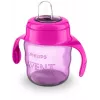 Philips AVENT Easy Sip bicchiere per imparare a bere con maniglie, 6M+, 200 ml, rivestimento in silicone, rosa