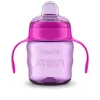 Philips AVENT Easy Sip bicchiere per imparare a bere con maniglie, 6M+, 200 ml, rivestimento in silicone, rosa