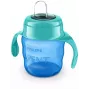 Philips AVENT Easy Sip bicchiere per imparare a bere con maniglie, 6M+, 200 ml, rivestimento in silicone, verde