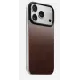 NOMAD Magnetic Leather Back per iPhone 17 compatibile MagSafe pelle Horween Rustic Brown