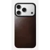 NOMAD Magnetic Leather Back per iPhone 17 compatibile MagSafe pelle Horween Rustic Brown