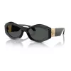 Versace VE4466UGB187 occhiali da sole uomo montatura nera lenti grigio scuro 54-19-140