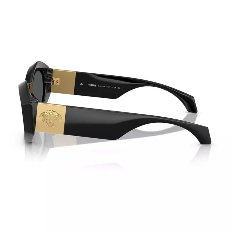 Versace VE4466UGB187 occhiali da sole uomo montatura nera lenti grigio scuro 54-19-140
