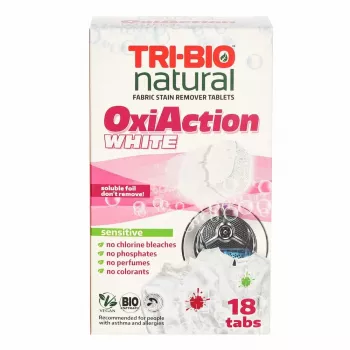 TRI-BIO Oxy-Action White pastiglie detergenti, 18 pastiglie