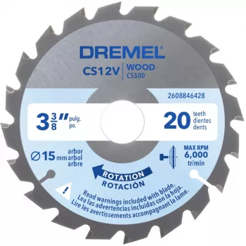 Dremel CS500 lama circolare per legno 85mm, con placchette in carburo di tungsteno, 20 denti, per DSM20 Compact Saw 2608846431