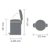 Brabantia NewIcon pattumiera a pedale 5L Brilliant Steel
