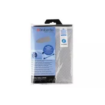 Brabantia copertura asse da stiro, 124x45 cm, cotone metallizzato, schiuma 2mm, grigio metallizzato