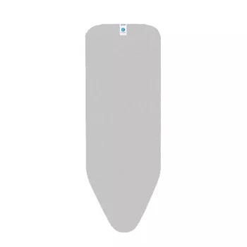 Brabantia copertura asse da stiro, 124x45 cm, cotone metallizzato, schiuma 2mm, grigio metallizzato