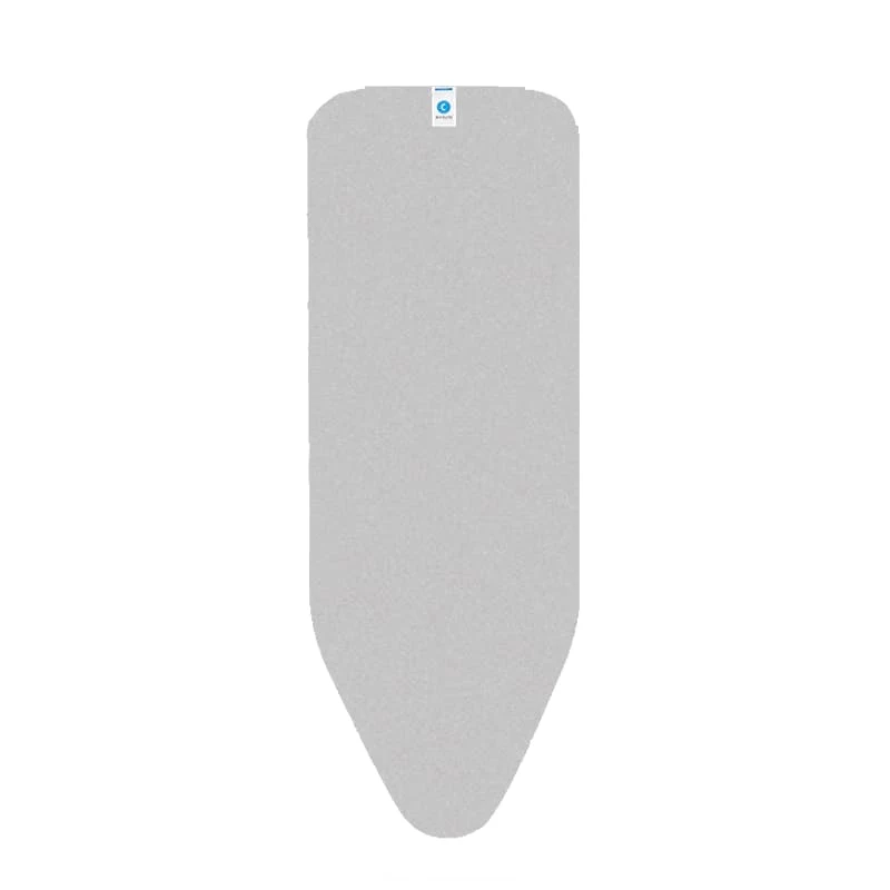 Brabantia copertura asse da stiro, 124x45 cm, cotone metallizzato, schiuma 2mm, grigio metallizzato