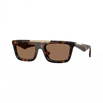 Burberry BE4451U300273 occhiali da sole uomo, quadrati, acetato, havana, lente marrone sfumata, 54-21-140