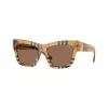 Burberry BE4449F414673 occhiali da sole donna cat-eye havana scuro marrone sfumato 53mm