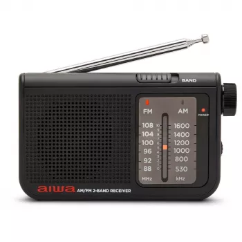 AIWA RS-55/BK radio portatile analogica AM/FM da tasca, nera