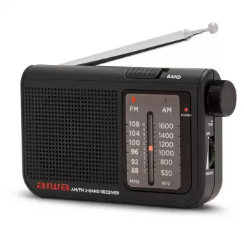 AIWA RS-55/BK radio portatile analogica AM/FM da tasca, nera