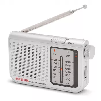 AIWA RS-55/SL radio portatile analogica AM/FM da tasca, grigia