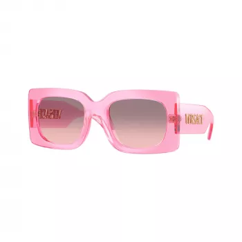 Versace VE4496U53705M occhiali da sole donna cat-eye, havana/marrone sfumato, 54mm