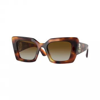 Burberry BE4344-3316T5 occhiali da sole donna cat-eye, montatura havana, lenti marrone sfumato, 51/20/140 mm