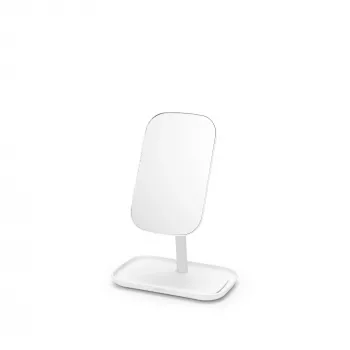 BRABANTIA ReNew Specchio da parete con ripiano, bianco