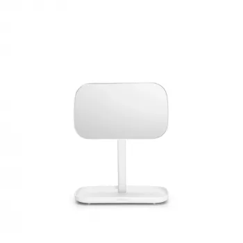 BRABANTIA ReNew Specchio da parete con ripiano, bianco