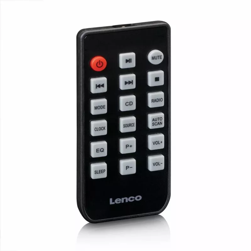 Lenco MC-030BK Micro-impianto musicale con Bluetooth, CD, radio FM, USB, AUX, nero