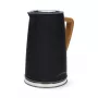Gastronoma 18130006 Bollitore elettrico, 1,7 L, 2200 W, acciaio inox, nero, senza filo, base 360°
