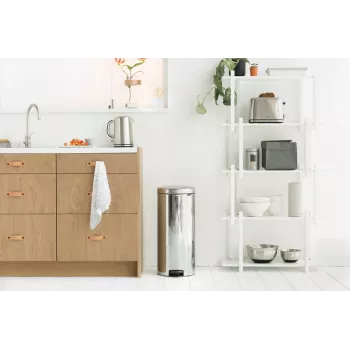 Brabantia NewIcon Pattumiera a pedale 30L Brilliant Steel