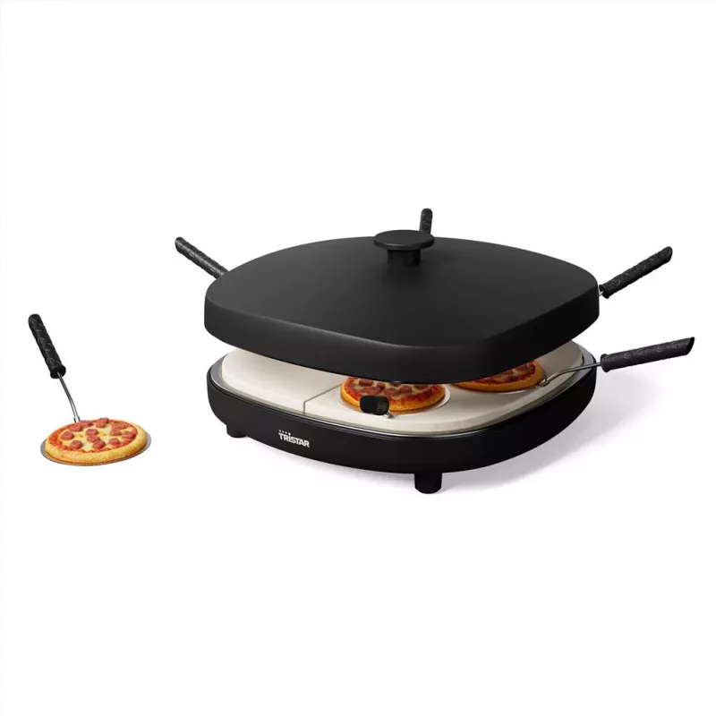 Tristar PZ-9176 Pizzeria con corpo Cool-Touch, rivestimento antiaderente, spia luminosa
